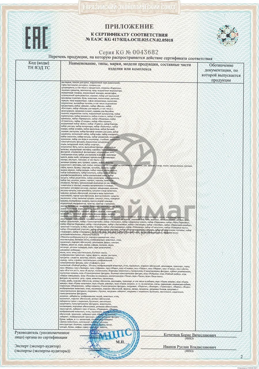Сертификат на товар Игрушка заводной Попугай 662-42a Игрушка заводной Попугай 662-42a сертификат