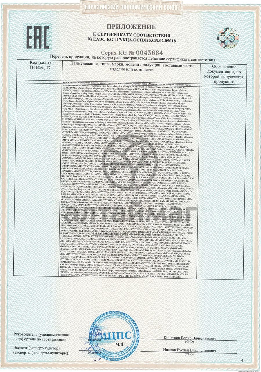 Сертификат на товар Игрушка заводной Попугай 662-42a Игрушка заводной Попугай 662-42a сертификат